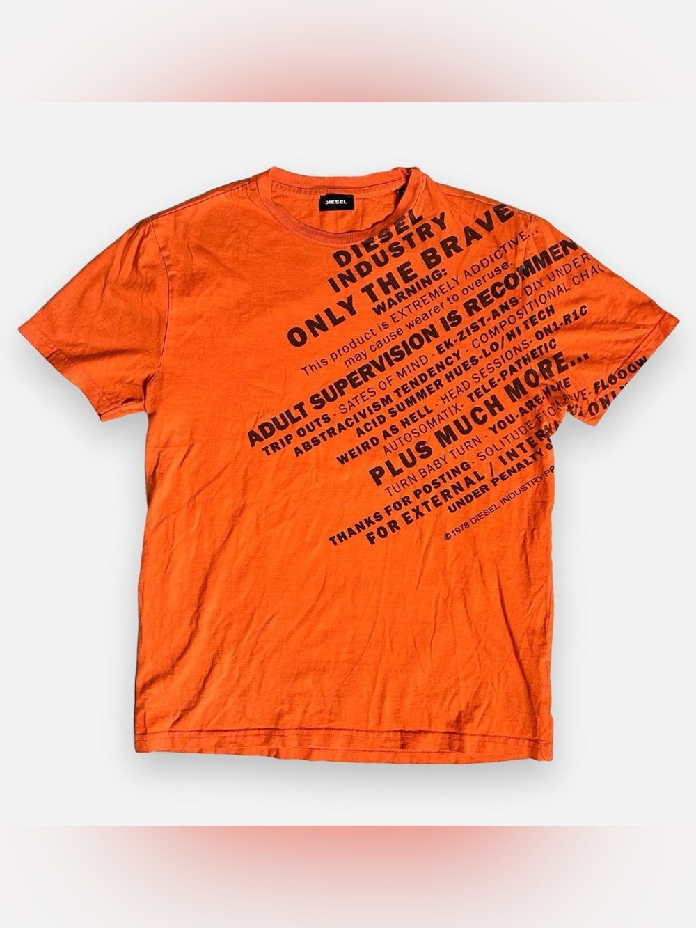 Diesel orange graphic tee